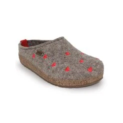 HAFLINGER Chaussons Mules Pour Femme Grizzly Cuoricini -chaussures-ecolo shop grizzly cuoricino 7