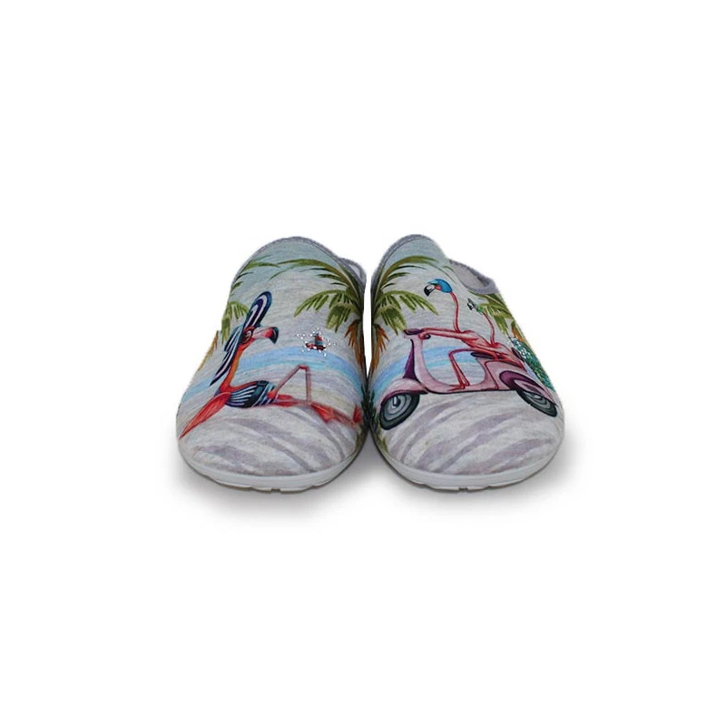 LA MAISON DE L'ESPADRILLE Chaussons Mules Pour Femme Les Flamants Roses (2038) 5 LA MAISON DE L'ESPADRILLE Chaussons Mules Pour Femme Les Flamants Roses (2038) – Image 3