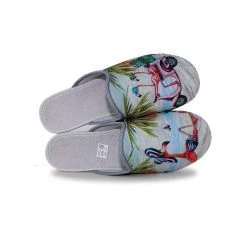 LA MAISON DE L'ESPADRILLE Chaussons Mules Pour Femme Les Flamants Roses (2041) -chaussures-ecolo shop les flamants roses 2041 4