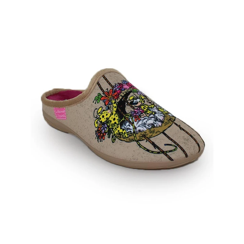 LA MAISON DE L'ESPADRILLE Chaussons Mules Pour Femme Marsupilami M206 4 LA MAISON DE L'ESPADRILLE Chaussons Mules Pour Femme Marsupilami M206 – Image 2