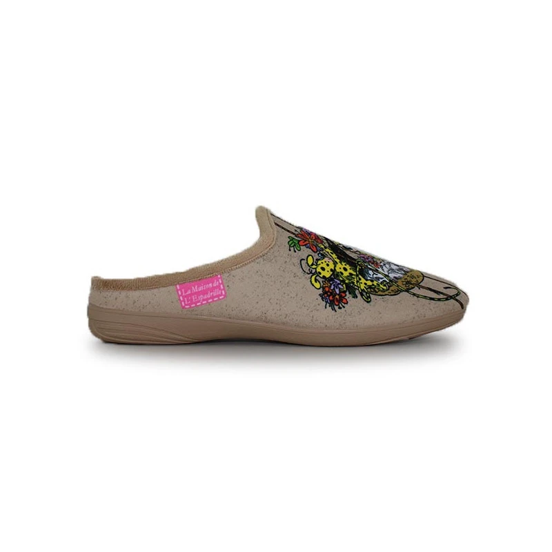 LA MAISON DE L'ESPADRILLE Chaussons Mules Pour Femme Marsupilami M206 3 LA MAISON DE L'ESPADRILLE Chaussons Mules Pour Femme Marsupilami M206
