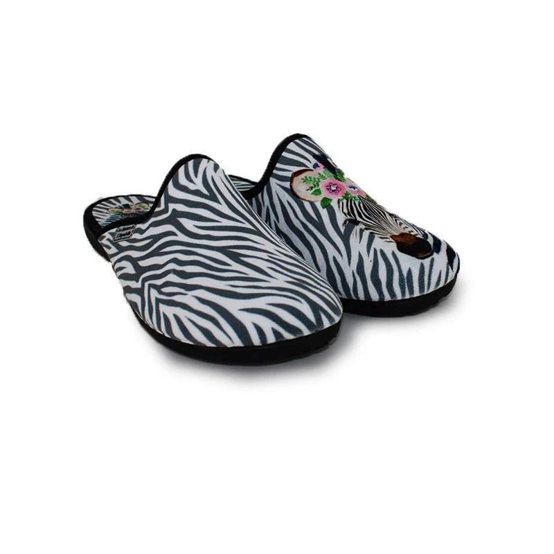 LA MAISON DE L'ESPADRILLE Chaussons Mules Pour Femme Zèbre (2018) 3 LA MAISON DE L'ESPADRILLE Chaussons Mules Pour Femme Zèbre (2018)